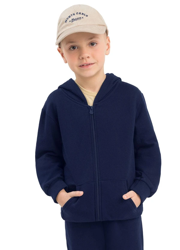Ddk - Jaqueta Infantil com Capuz Azul