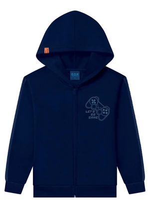 Ddk - Jaqueta Infantil com Capuz em Moletom Azul - DDK