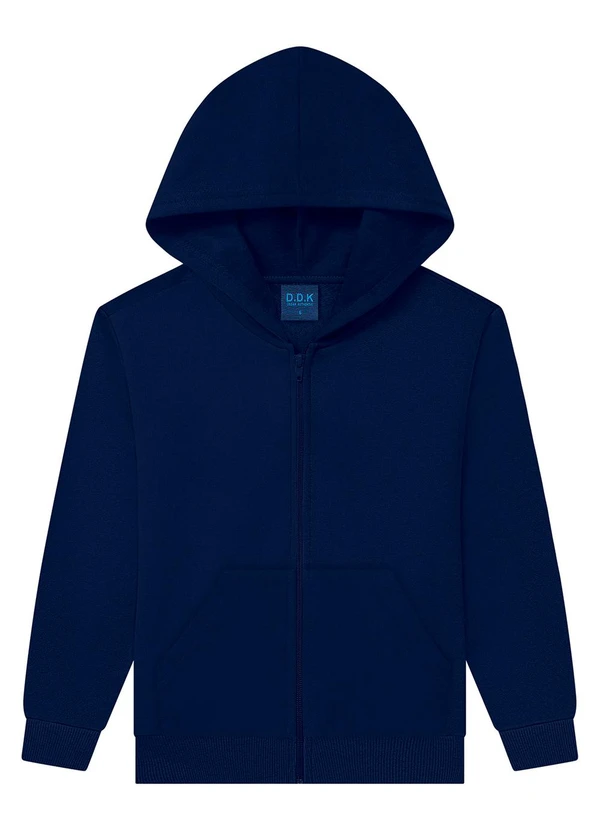 Ddk - Jaqueta Infantil com Capuz em Moletom Azul