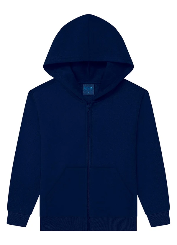 Ddk - Jaqueta Infantil com Capuz em Moletom Azul