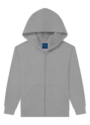 Ddk - Jaqueta Infantil com Capuz em Moletom Cinza - DDK