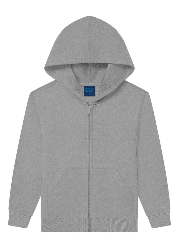 Ddk - Jaqueta Infantil com Capuz em Moletom Cinza