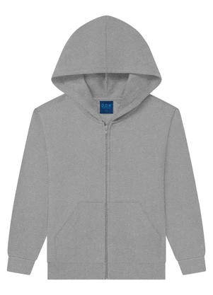 Ddk - Jaqueta Infantil com Capuz em Moletom Cinza - DDK