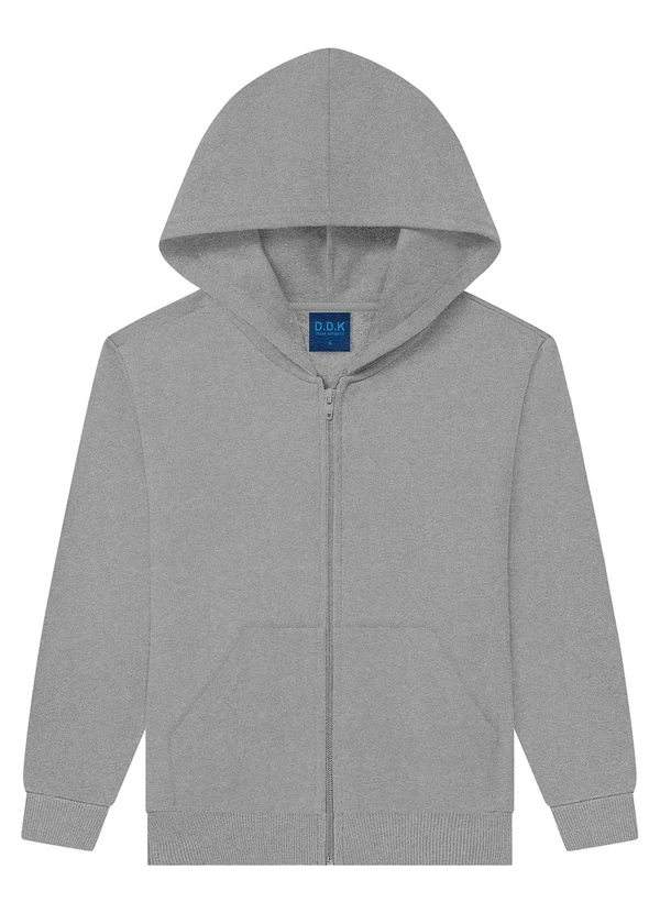 Ddk - Jaqueta Infantil com Capuz em Moletom Cinza 1