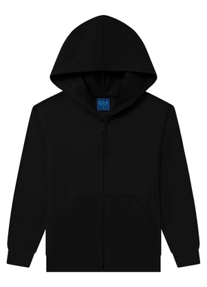 Ddk - Jaqueta Infantil com Capuz em Moletom Preto - DDK