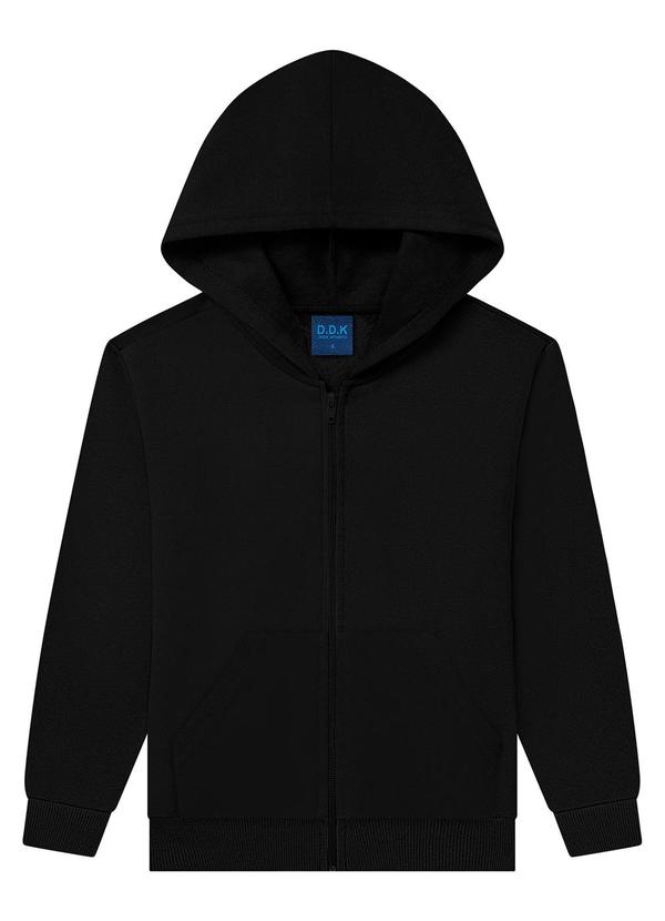 Ddk - Jaqueta Infantil com Capuz em Moletom Preto 3