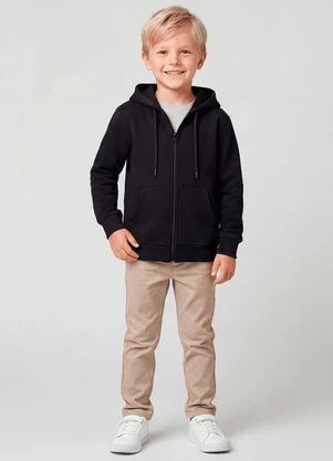 Trick Nick - Jaqueta Infantil com Capuz Preto - TRICK NICK