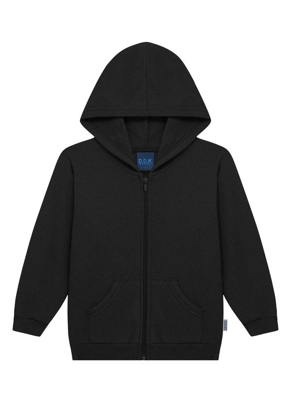 Ddk - Jaqueta Infantil com Capuz Preto