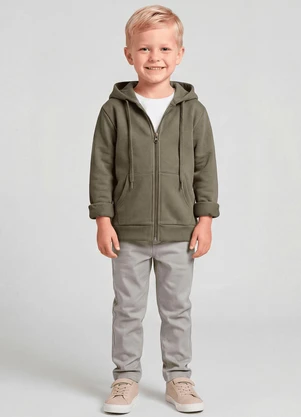 Trick Nick - Jaqueta Infantil com Capuz Verde - TRICK NICK
