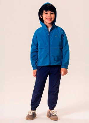Bugbee - Jaqueta Infantil Corta Vento Impermeável Azul - BUGBEE