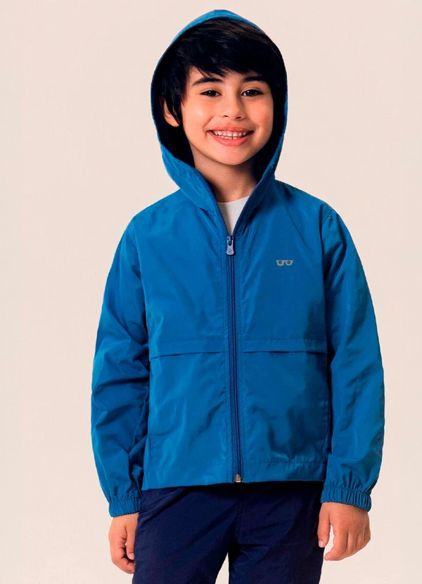 Bugbee - Jaqueta Infantil Corta Vento Impermeável Azul
