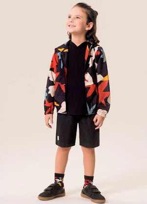 Bugbee - Jaqueta Infantil Corta Vento Multicolorido - BUGBEE