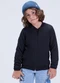 Vida Costeira - Jaqueta Infantil de Térmica Lisa com Zíper Preto - variação: Preto