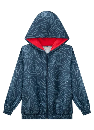 Marlan - Jaqueta Infantil em Microfibra Lost Space Azul - MARLAN