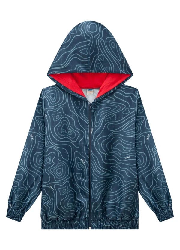 Marlan - Jaqueta Infantil em Microfibra Lost Space Azul