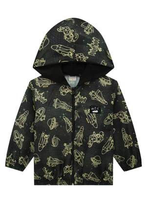 Marlan - Jaqueta Infantil em Microfibra Space Preto - MARLAN