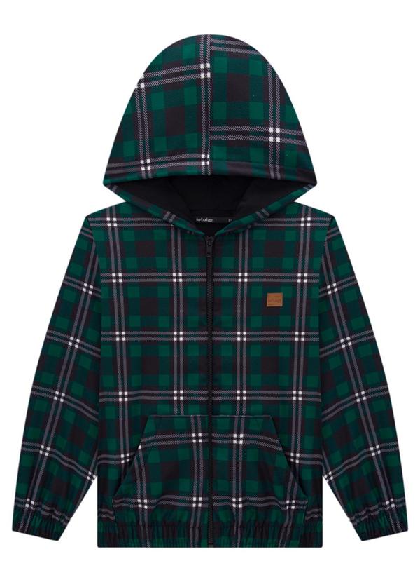 Ioluig - Jaqueta Infantil em Molecotton Xadrez Verde