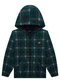 Ioluig - Jaqueta Infantil em Molecotton Xadrez Marrom - variação: Verde