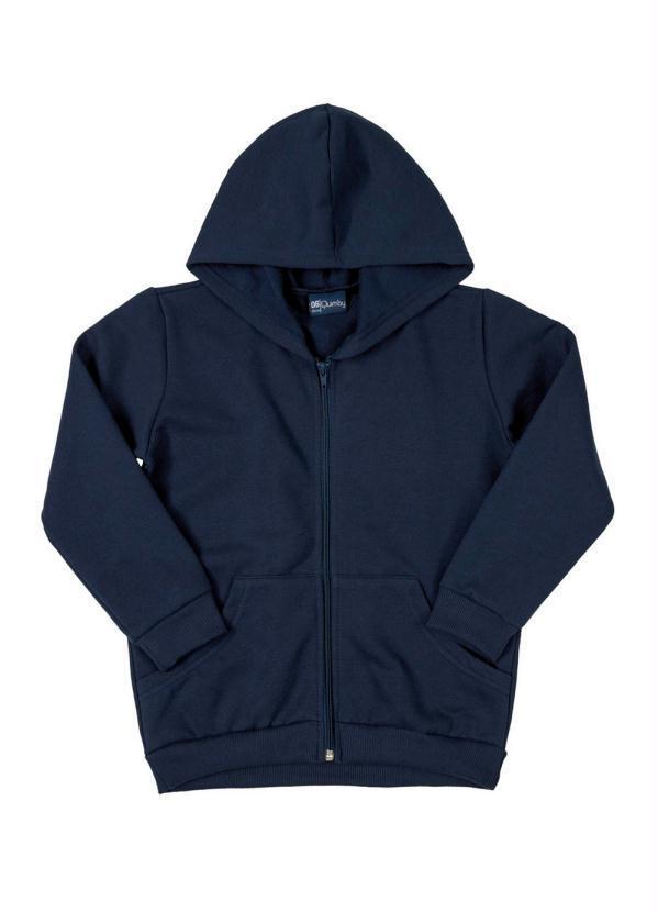 Quimby - Jaqueta Infantil em Moletom Azul