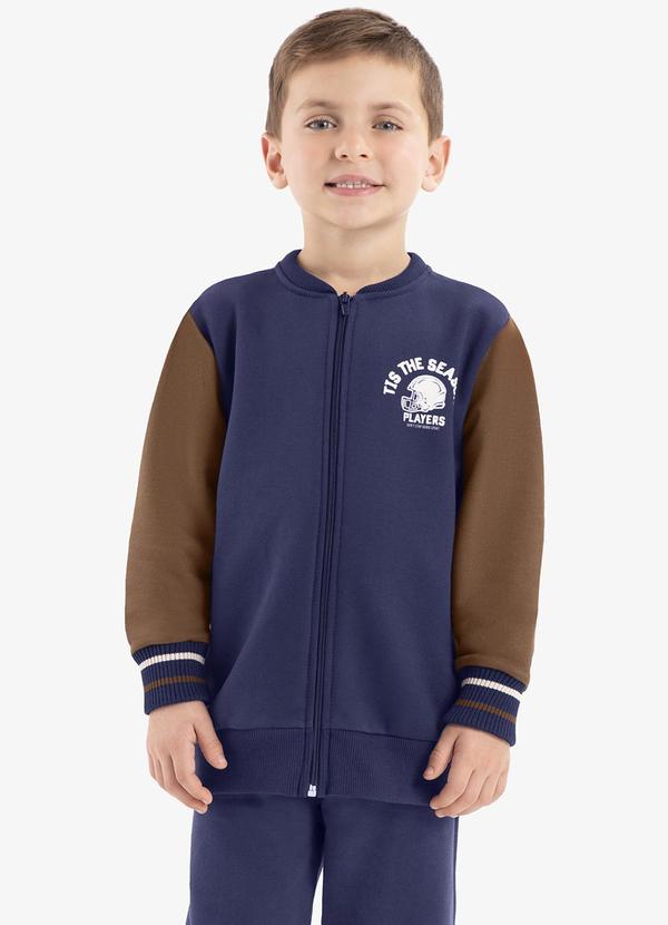 Rovi Kids - Jaqueta Infantil em Moletom Azul 1