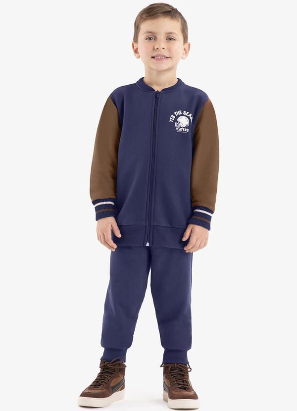 Rovi Kids - Jaqueta Infantil em Moletom Azul 3