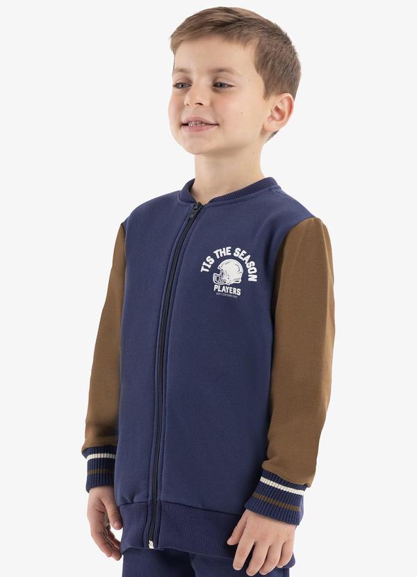 Rovi Kids - Jaqueta Infantil em Moletom Azul 4