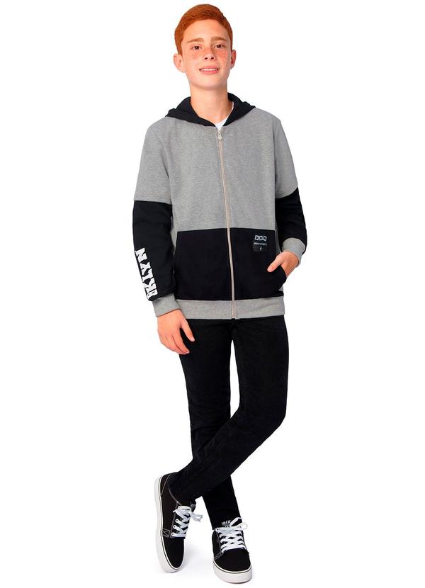 Ddk - Jaqueta Infantil em Moletom com Capuz Cinza 2