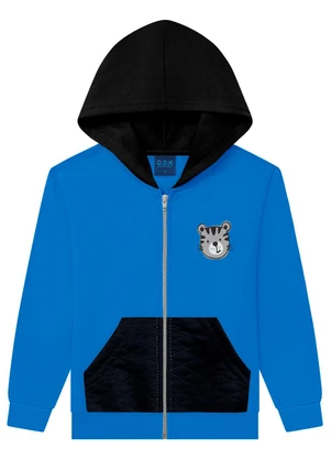 Ddk - Jaqueta Infantil em Moletom e Capuz Azul - DDK