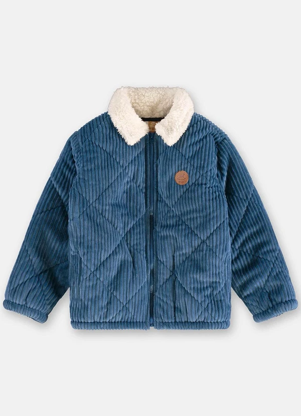 Up Baby - Jaqueta Infantil em Tecido Cotelê Azul 3