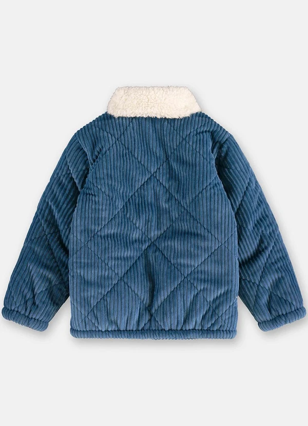 Up Baby - Jaqueta Infantil em Tecido Cotelê Azul 4