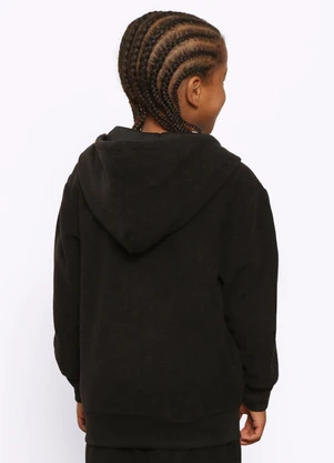 Torra - Jaqueta Infantil Fleece com Capuz Preta - TORRA