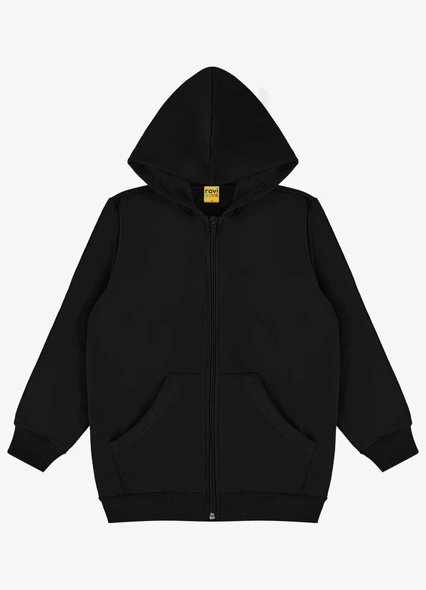Rovi Kids - Jaqueta Infantil Masculina Básico Preto 4