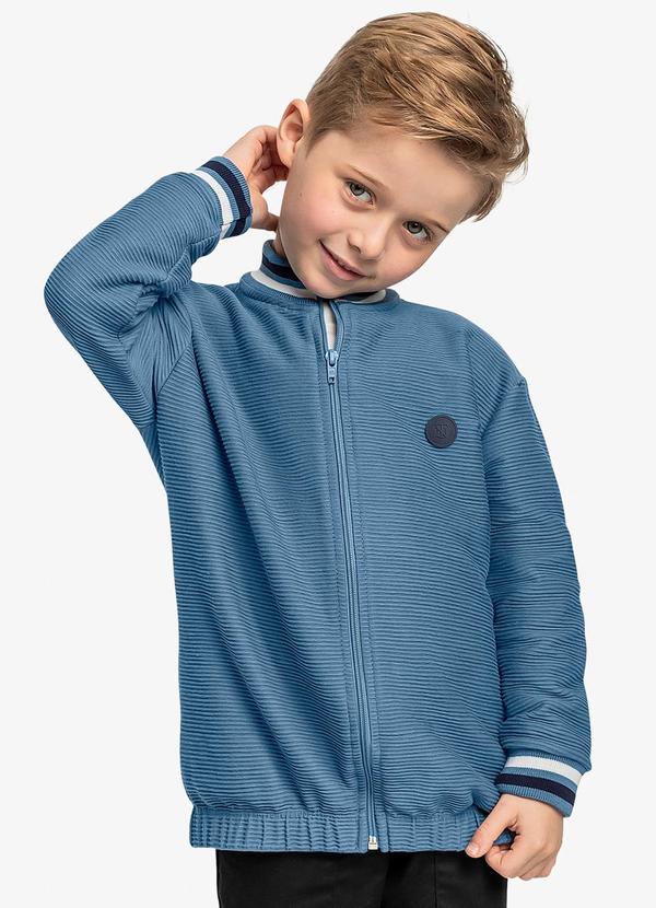 Trick Nick - Jaqueta Infantil Masculina Bomber Azul