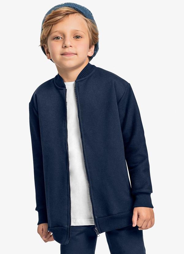 Trick Nick - Jaqueta Infantil Masculina Bomber Azul