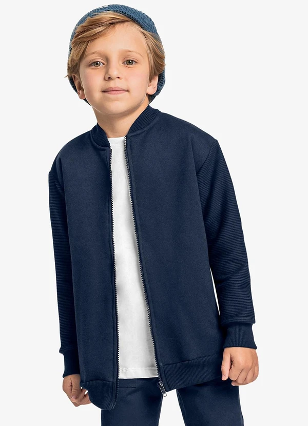 Trick Nick - Jaqueta Infantil Masculina Bomber Azul