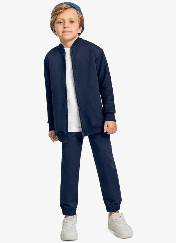 Trick Nick - Jaqueta Infantil Masculina Bomber Azul 3
