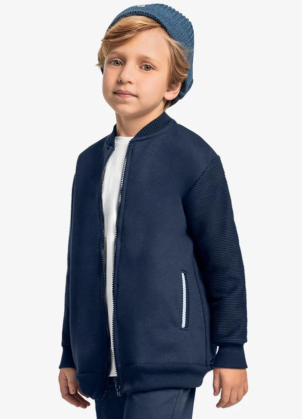 Trick Nick - Jaqueta Infantil Masculina Bomber Azul 4
