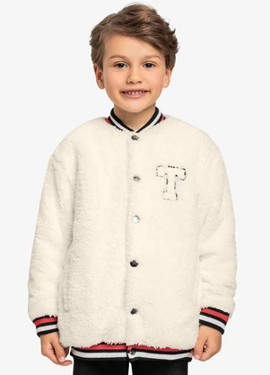 Trick Nick - Jaqueta Infantil Masculina Bomber Bege - TRICK NICK