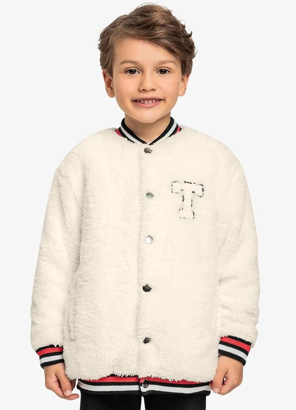 Trick Nick - Jaqueta Infantil Masculina Bomber Bege