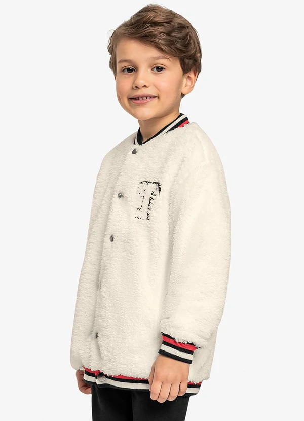 Trick Nick - Jaqueta Infantil Masculina Bomber Bege 4