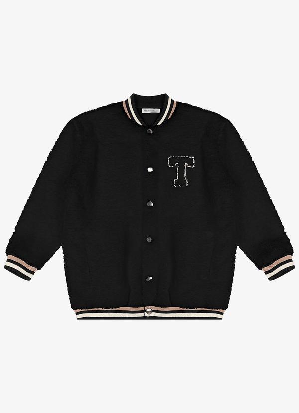 Trick Nick - Jaqueta Infantil Masculina Bomber Preto
