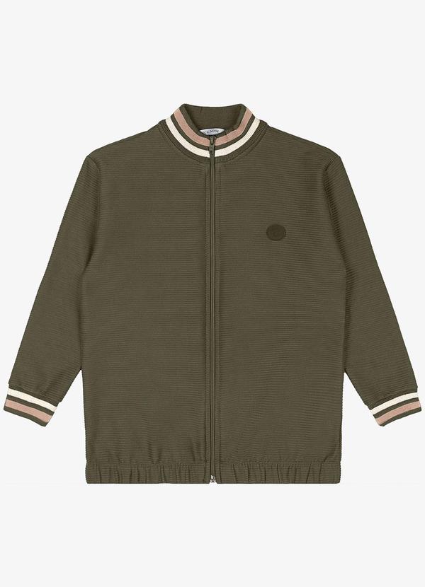 Trick Nick - Jaqueta Infantil Masculina Bomber Verde