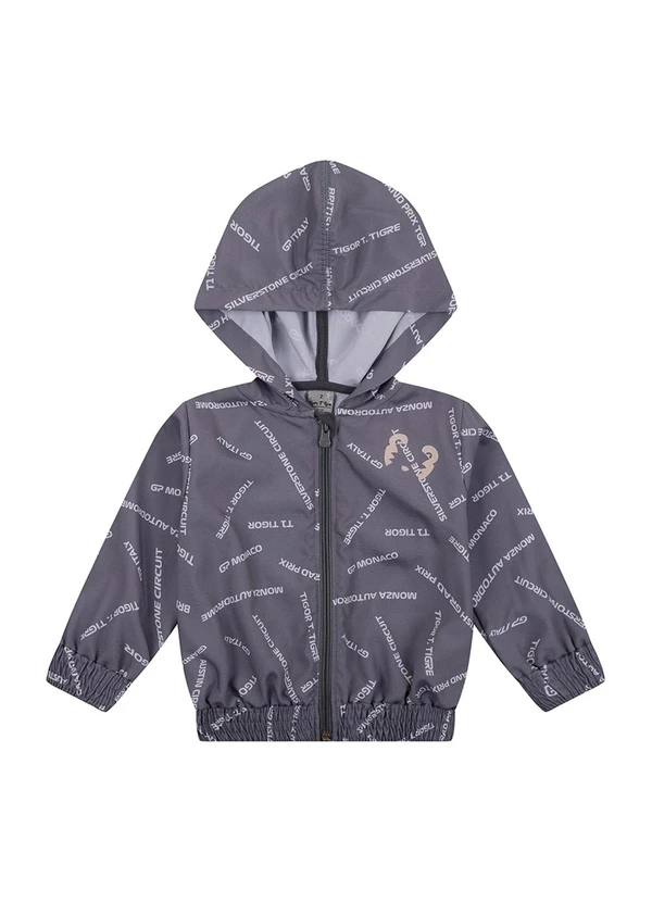 Tigor T Tigre - Jaqueta Infantil Masculina Cinza