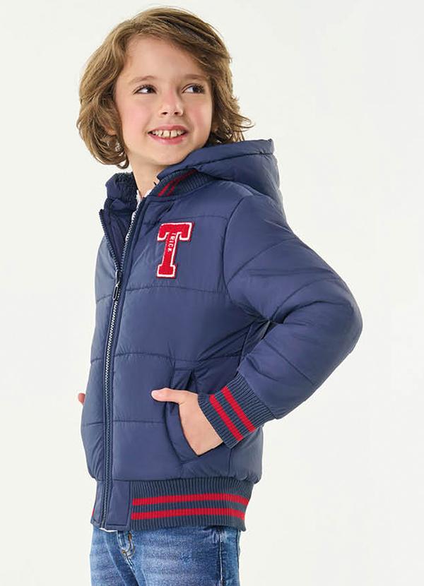 Trick Nick - Jaqueta Infantil Masculina com Capuz Azul