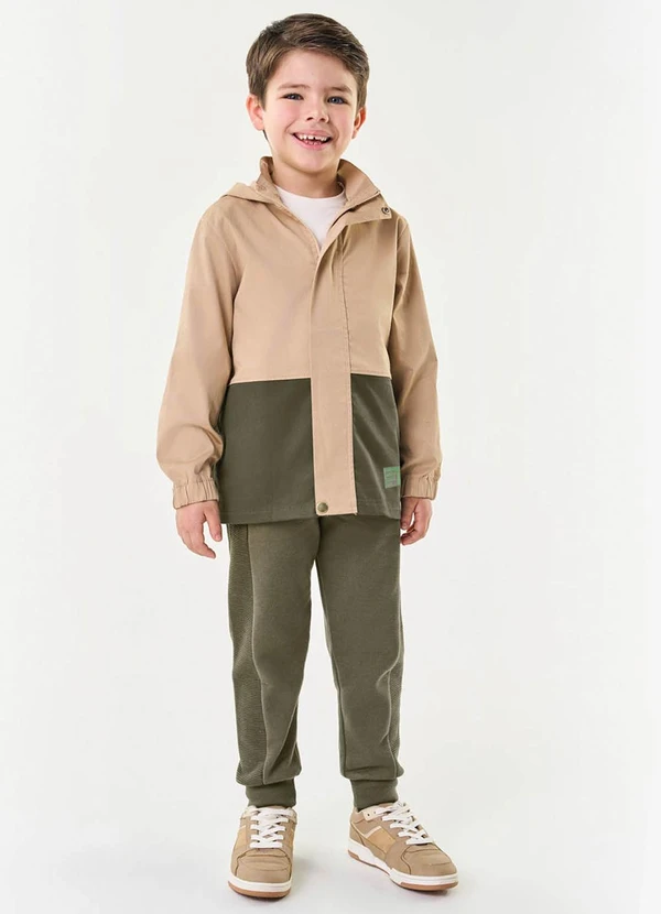 Trick Nick - Jaqueta Infantil Masculina com Capuz Marrom 3