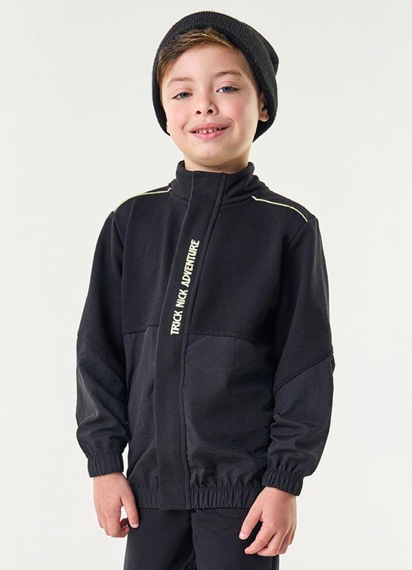Trick Nick - Jaqueta Infantil Masculina Preto