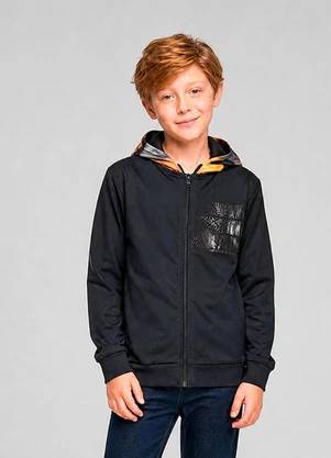 Marlan - Jaqueta Infantil Menino Am Malha Newtech Preto - MARLAN