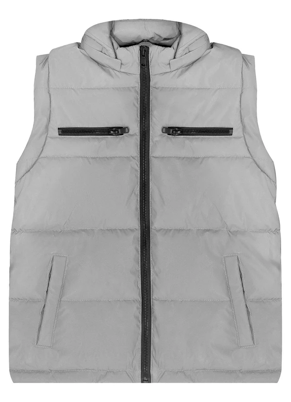 Alakazoo - Jaqueta Infantil Menino com Capuz e Zíper Cinza 4