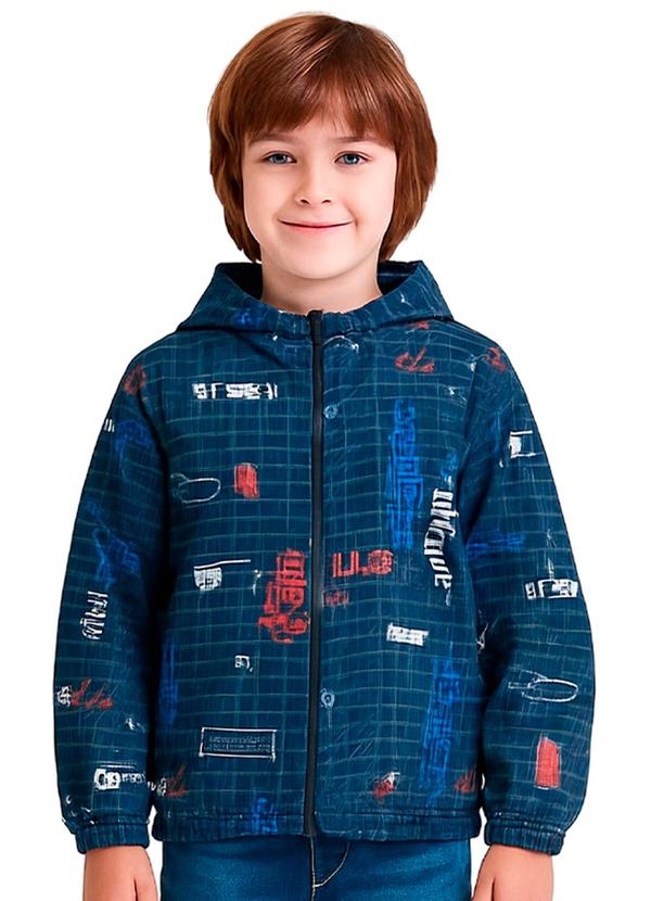 Marlan - Jaqueta Infantil Menino Corta Vento Confort Azul 1