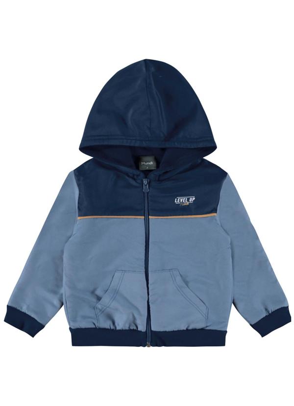 Brandili Mundi - Jaqueta Infantil Menino em Microfibra Azul